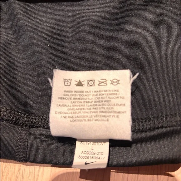 Nike Girls Black Dri-Fit Leggings with White Swoosh - L - Picture 7 of 7